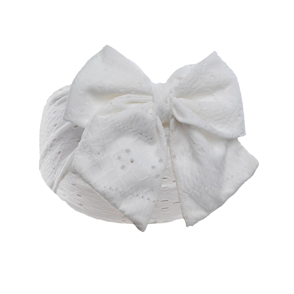 Baby girls stretch headband with large bow comes in various colours