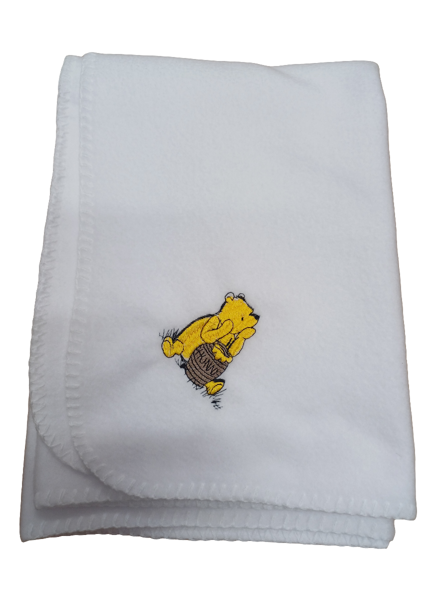 Honey bear pram blanket / fleece soft and cozy