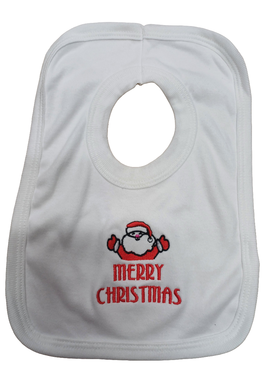 Christmas bibs embroidered with merry Christmas or my first Christmas