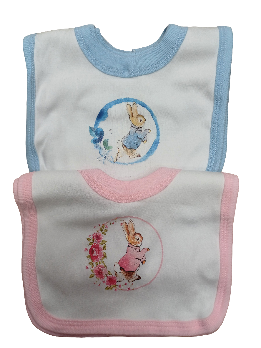 Boys girls peter rabbit design bibs