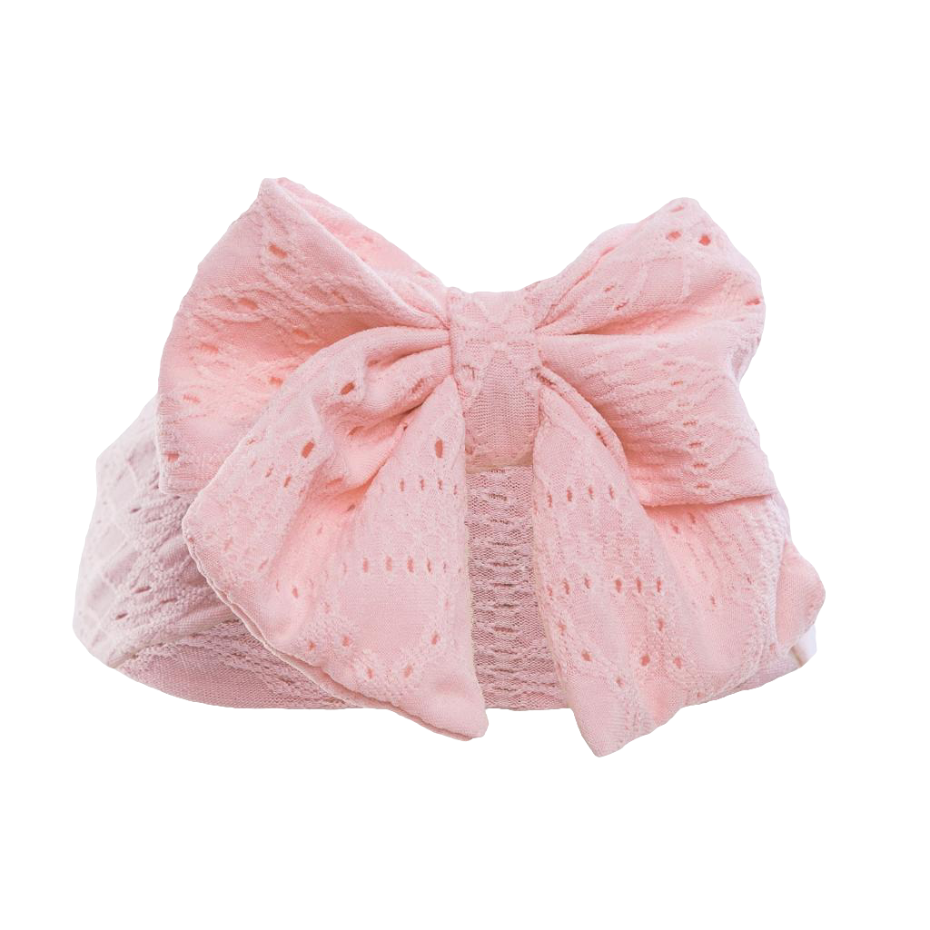 Baby girls stretch headband with large bow comes in various colours