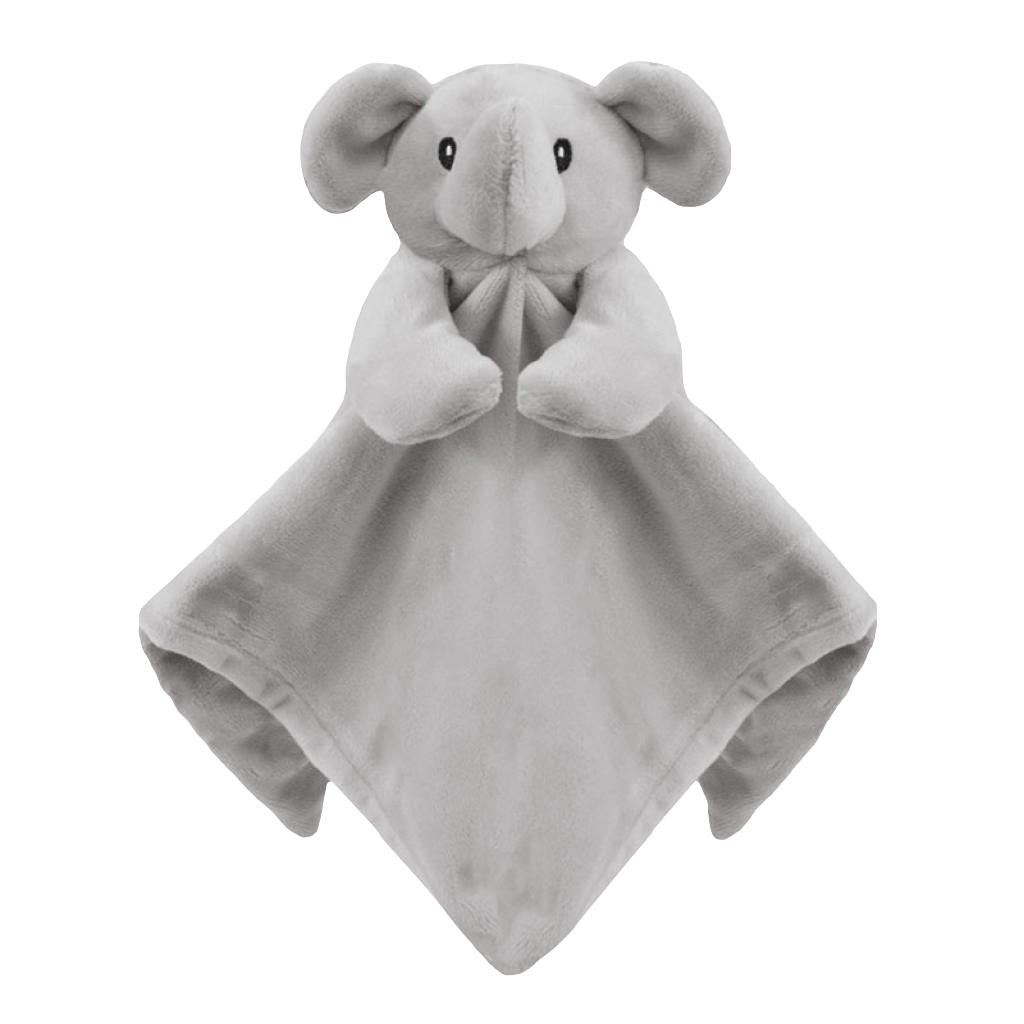 Babys plush elephant comforter