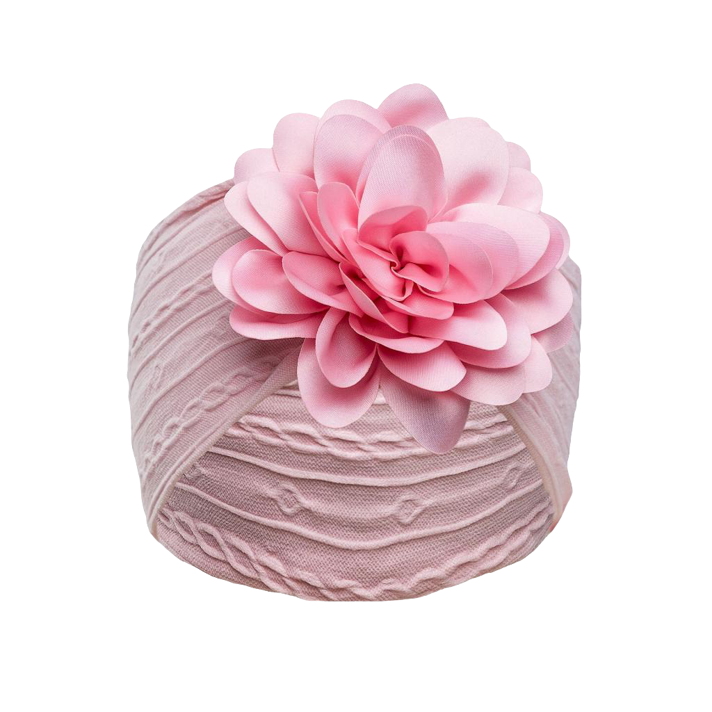 Baby girls stretch headband with large 3d flower comes in various colours