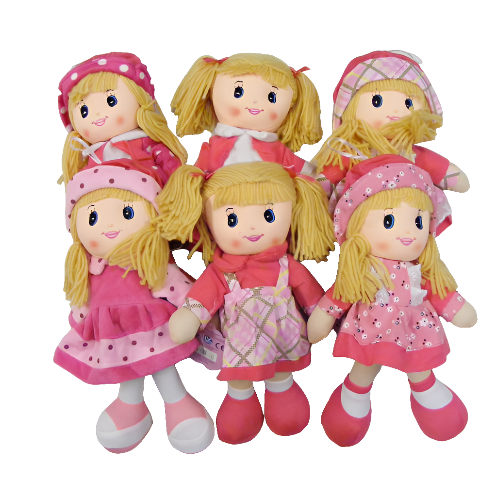 Girls white rag dolls 2 sizes various outfits
