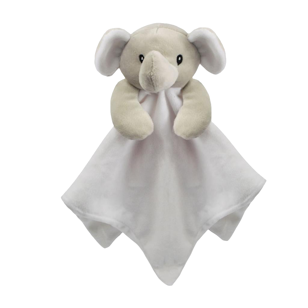 Babys plush elephant comforter