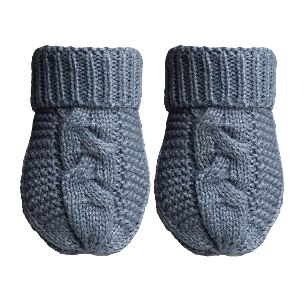 Knitted cable pattern mitts