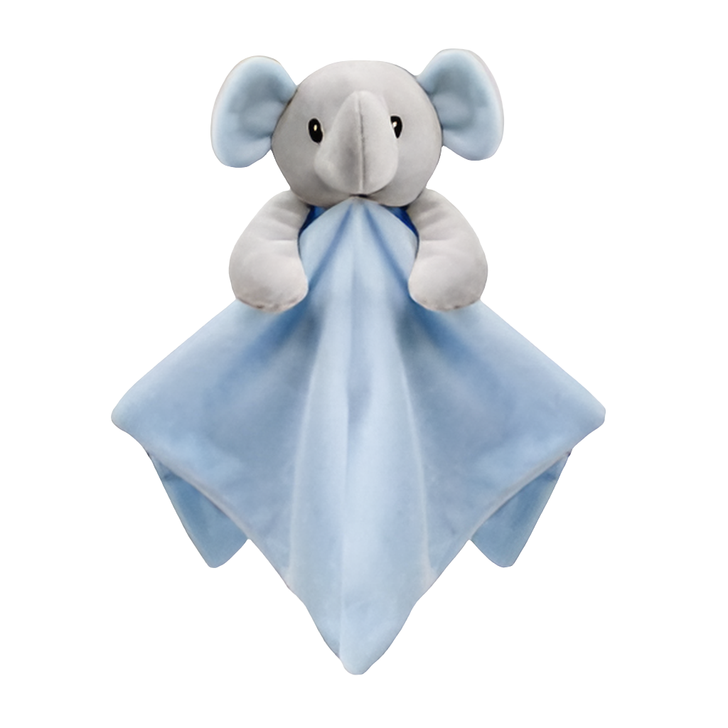 Babys plush elephant comforter