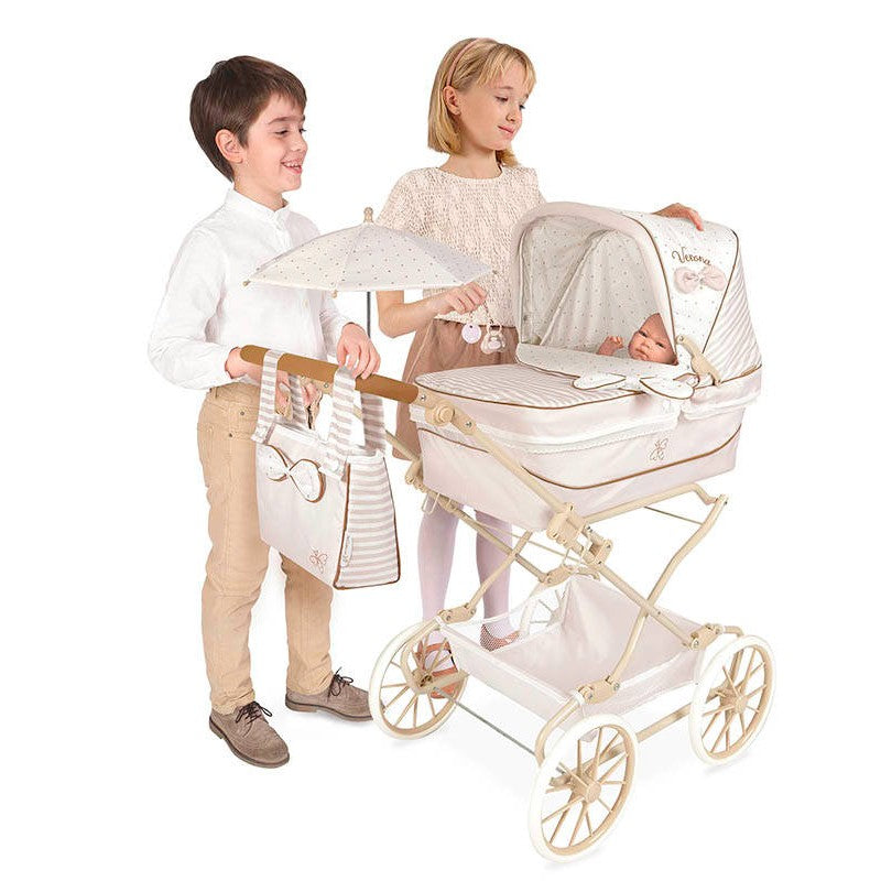 Spanish reborn dolls folding carriage pram with accessories