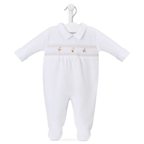 Dandelion spinning top and duck shocked velour sleepsuit