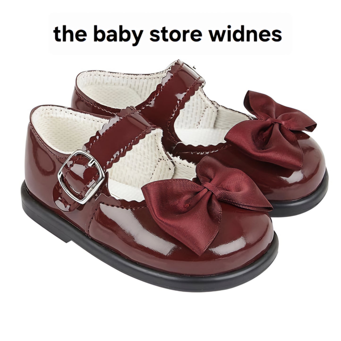 Baypods girls hard sole walking shoes with bow