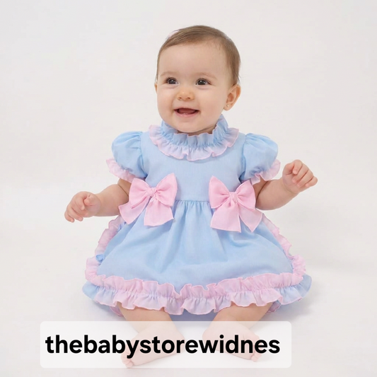 Girls dress with  bows and bloomers