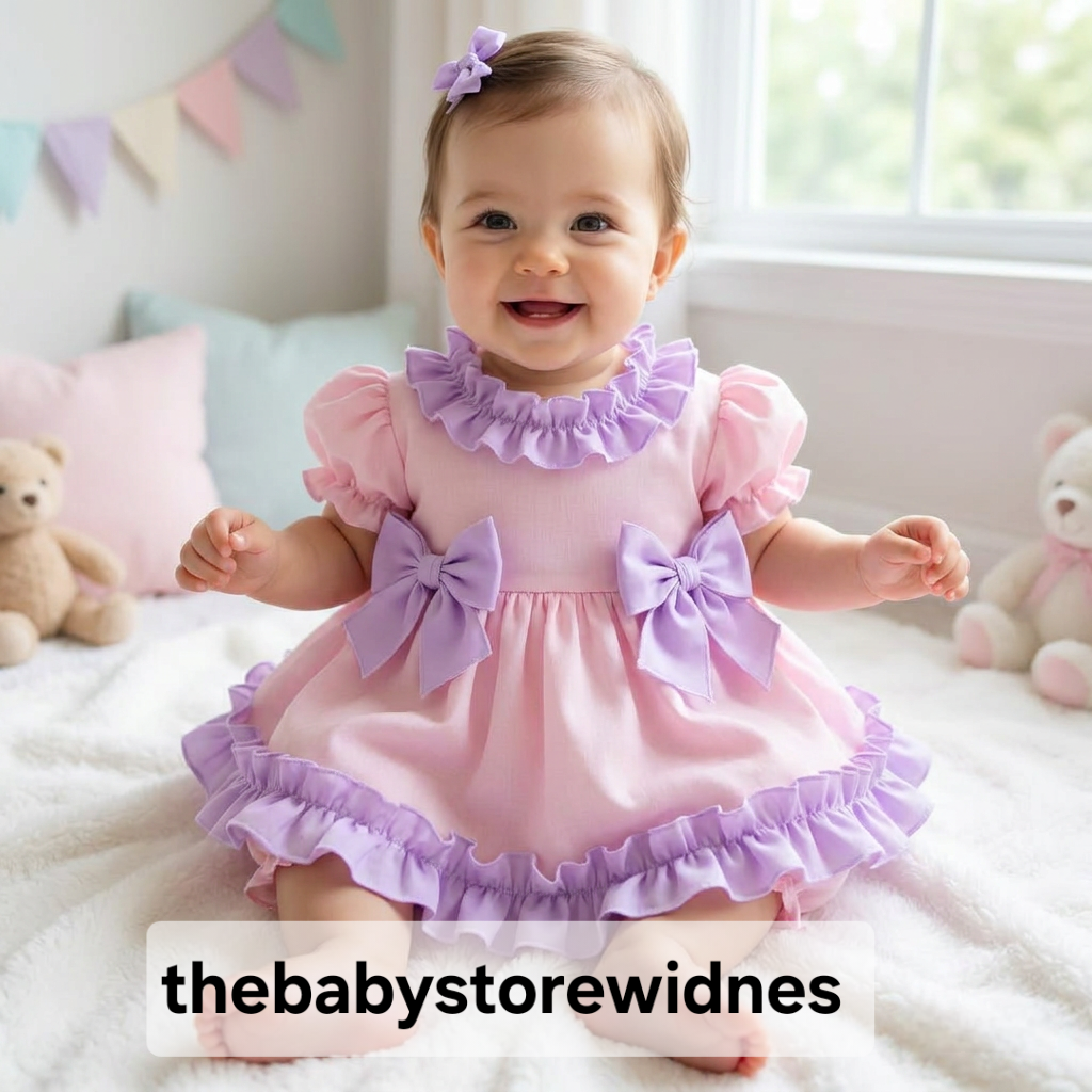 Girls dress with bows and bloomers