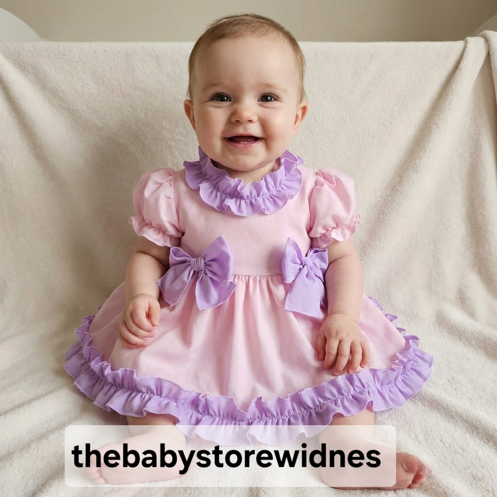 Girls dress with bows and bloomers