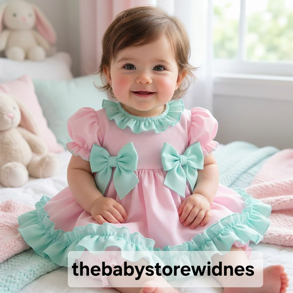 Girls dress with bows and bloomers