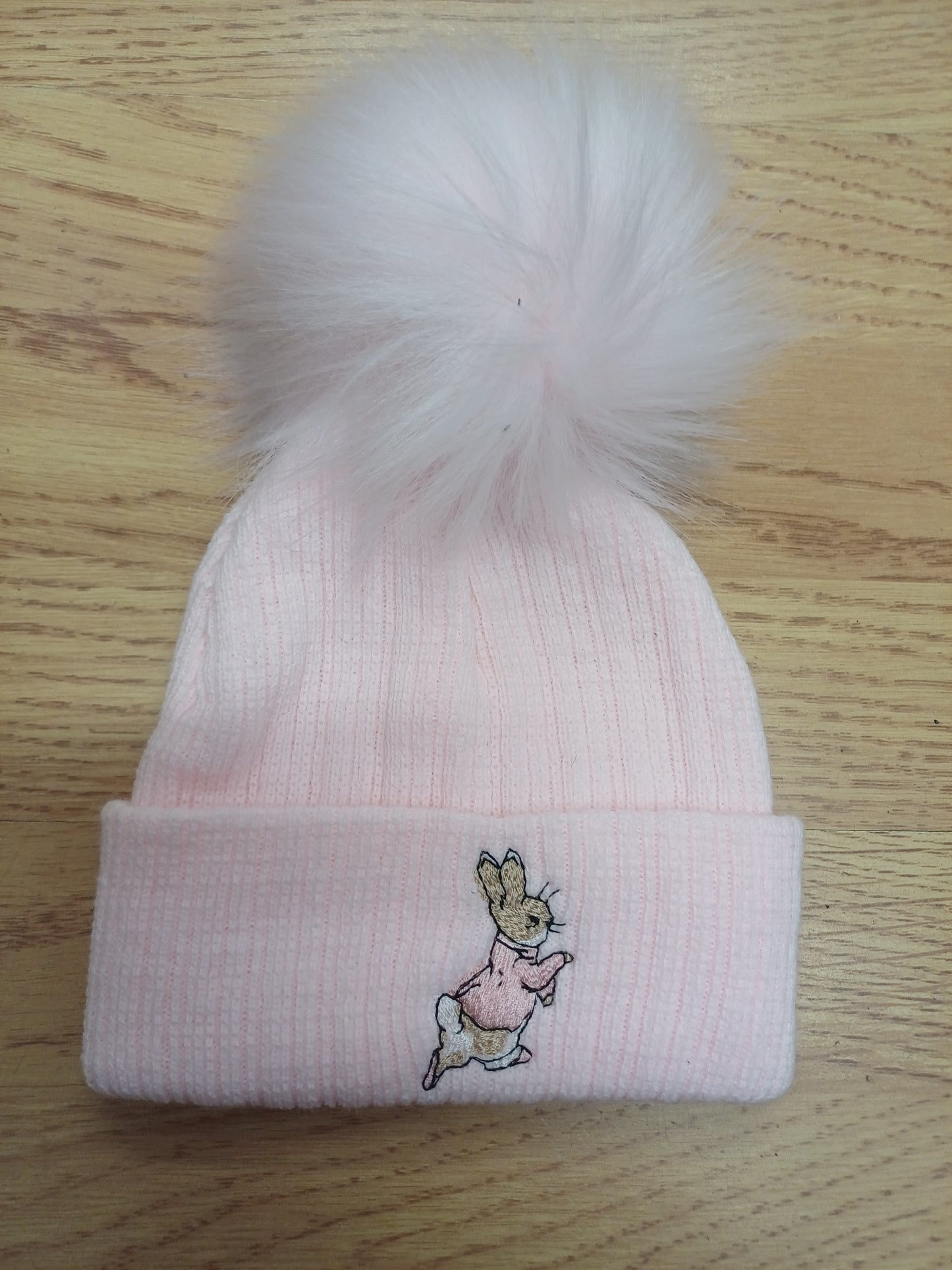 Baby Boys and girls  peter rabbit single pom hats