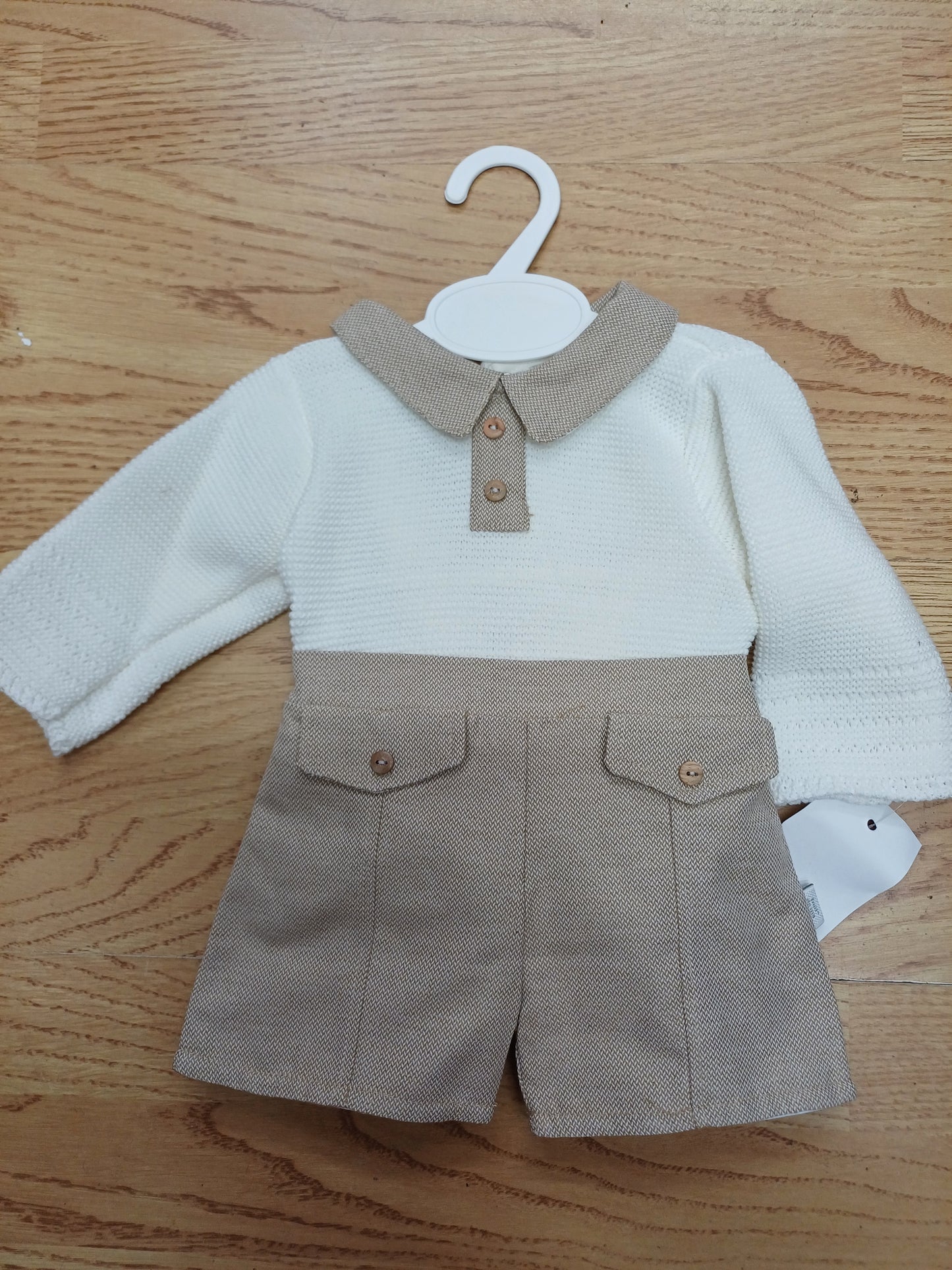 Boys 2 piece set with  shorts and knitted top