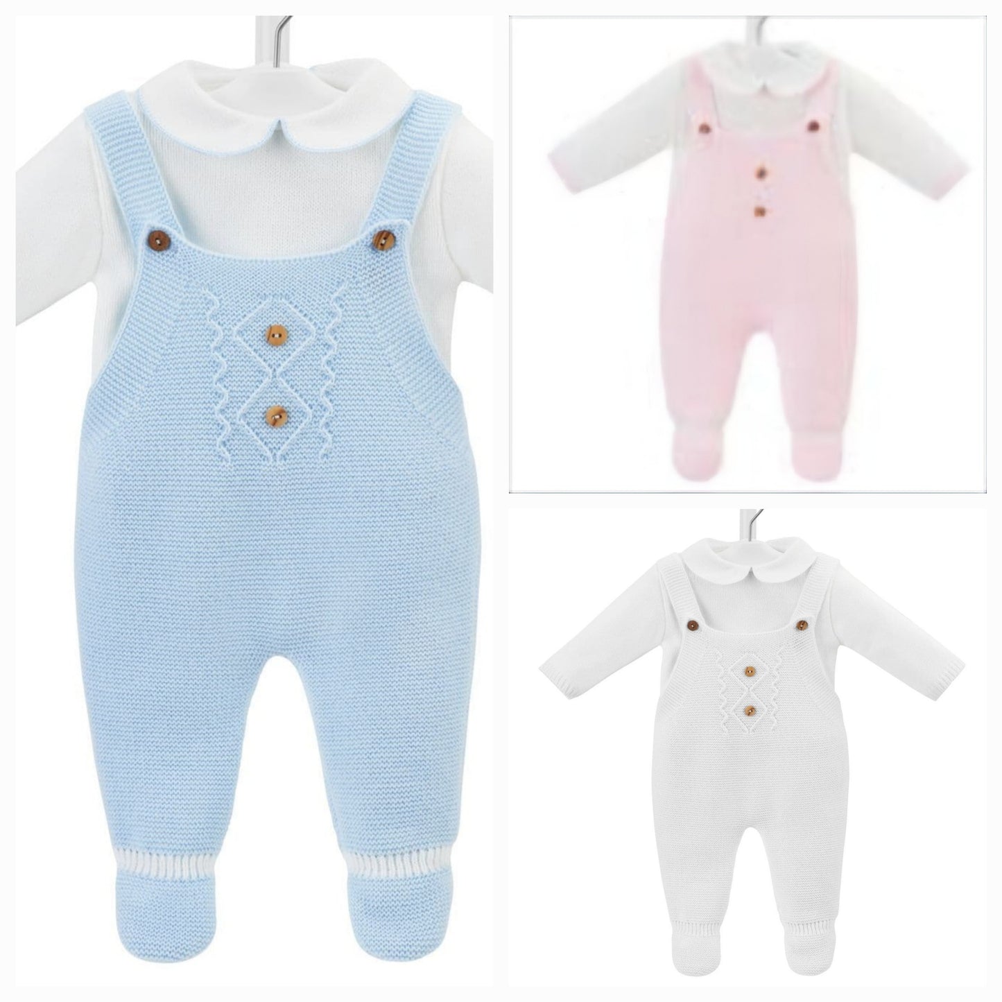 Dandelion knitted dungaree and top set