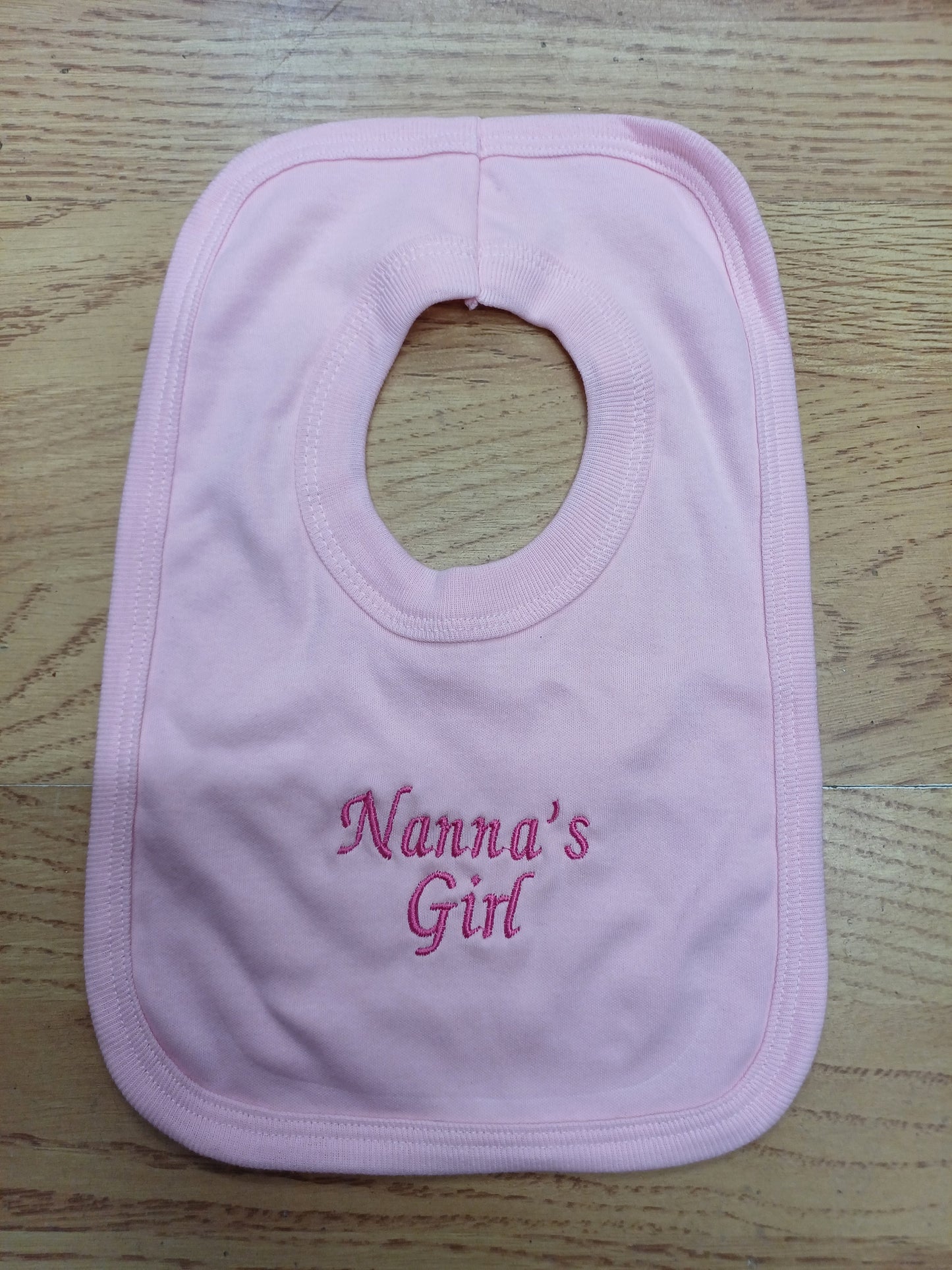 Baby Boys or Girls cotton bibs  nanna's boy or girl embroidery