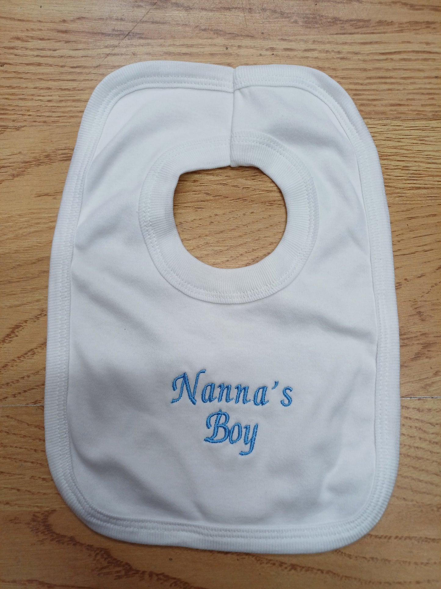 Baby Boys or Girls cotton bibs  nanna's boy or girl embroidery