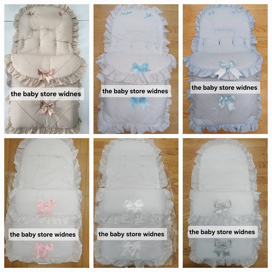 Baby Boys  / girls  universal fit  pram cosytoes / footmuff with bows  comes in various colours