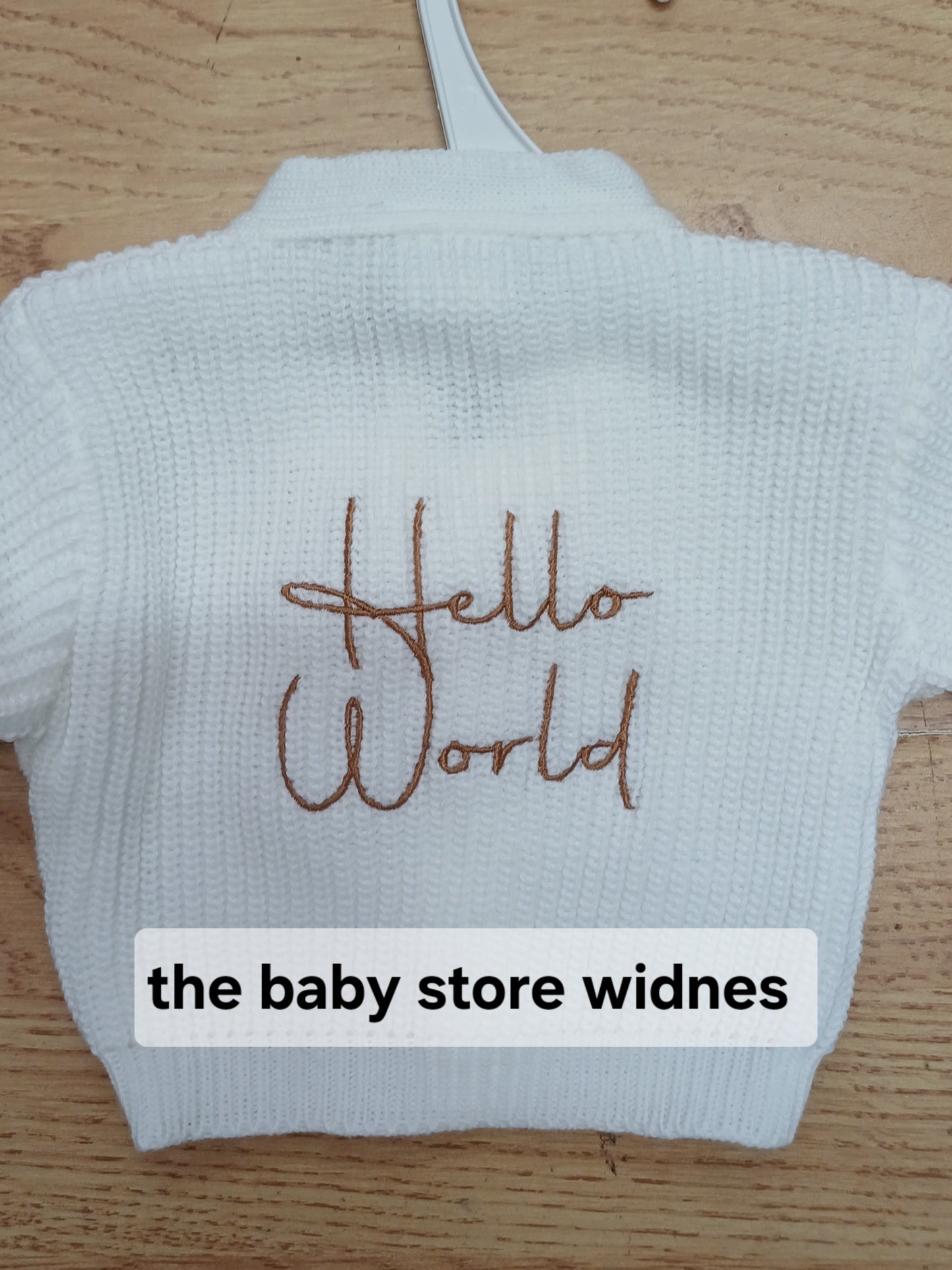 Dandelion boys  girls. Knitted  cardigan hello world desisn embroidery