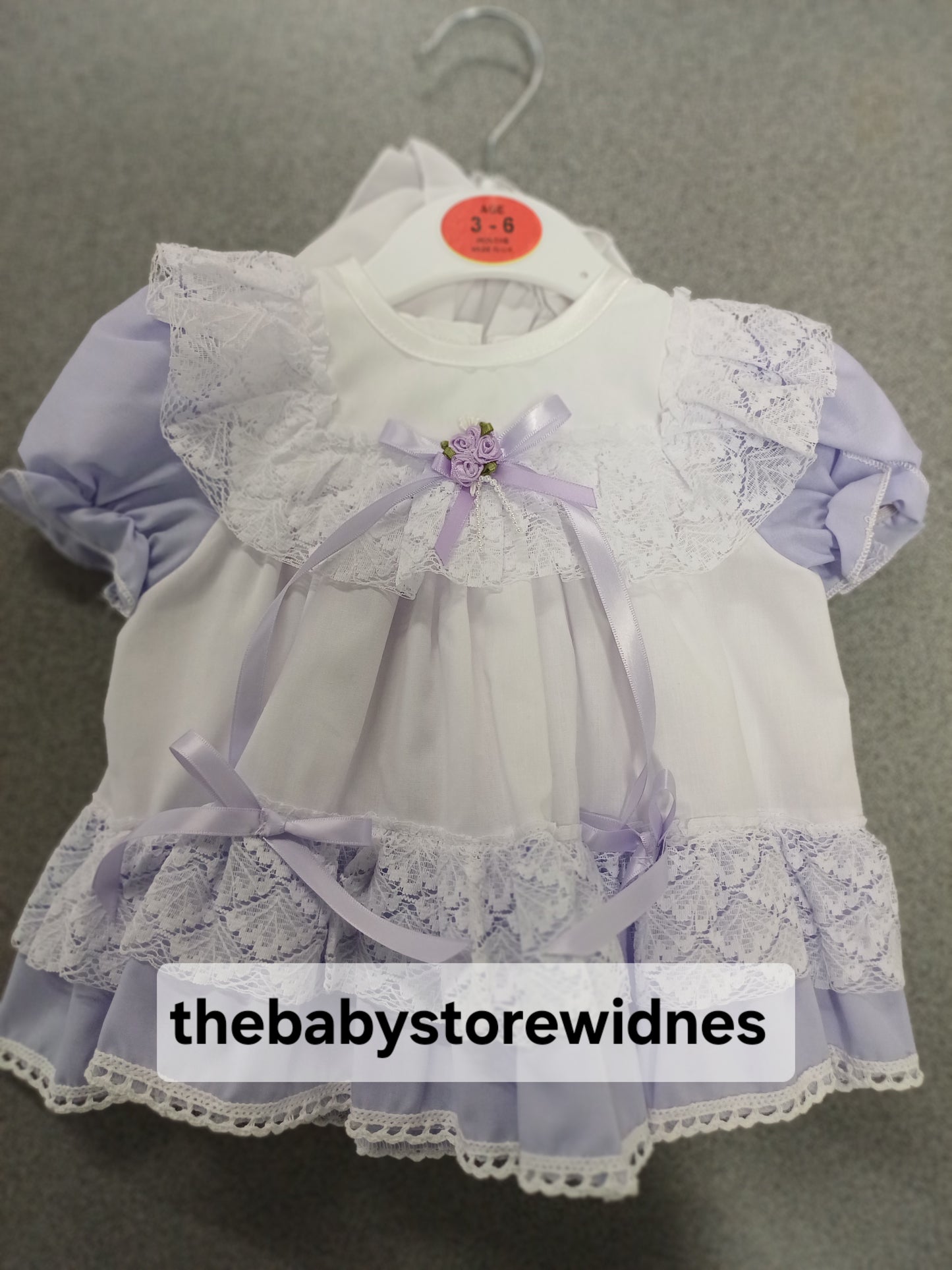 Baby girls  frilly  lined  dress with knickers