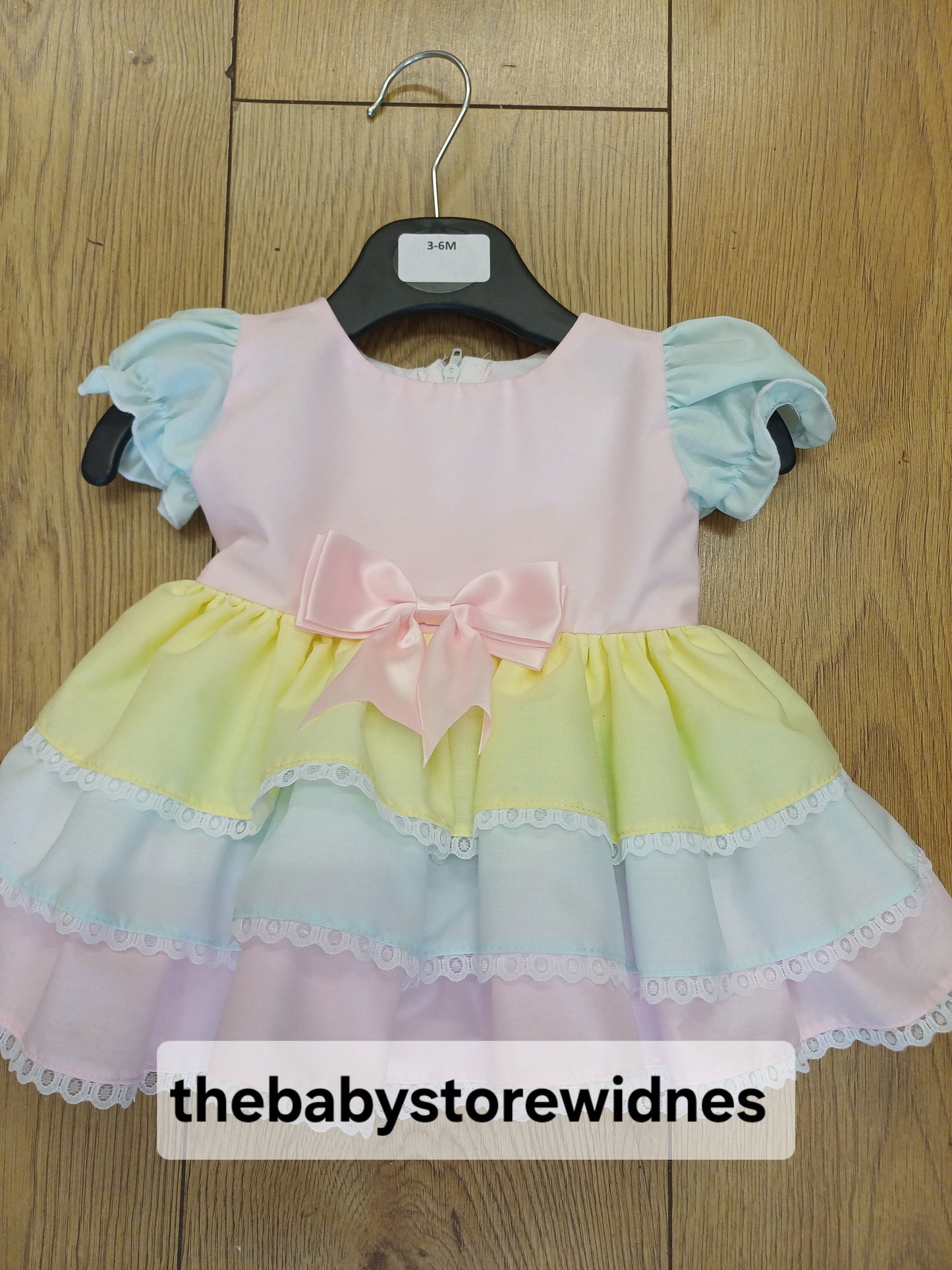 Girls  muti coloured dress with bow