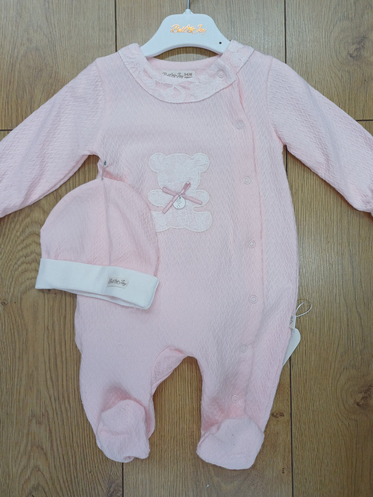 Baby  girls  all in one  Spanish  style teddy bear lace romper and hat set