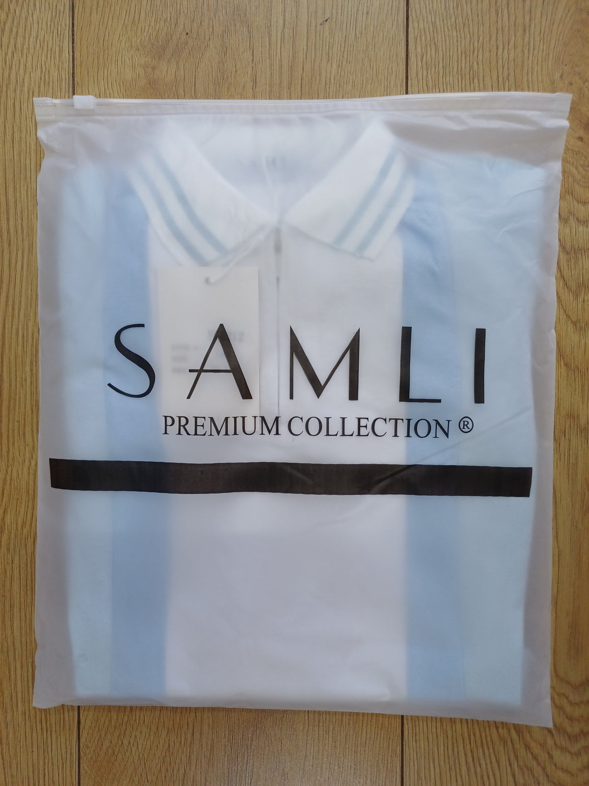 Baby Boys  blue contrast polo tracksuit set with joggers