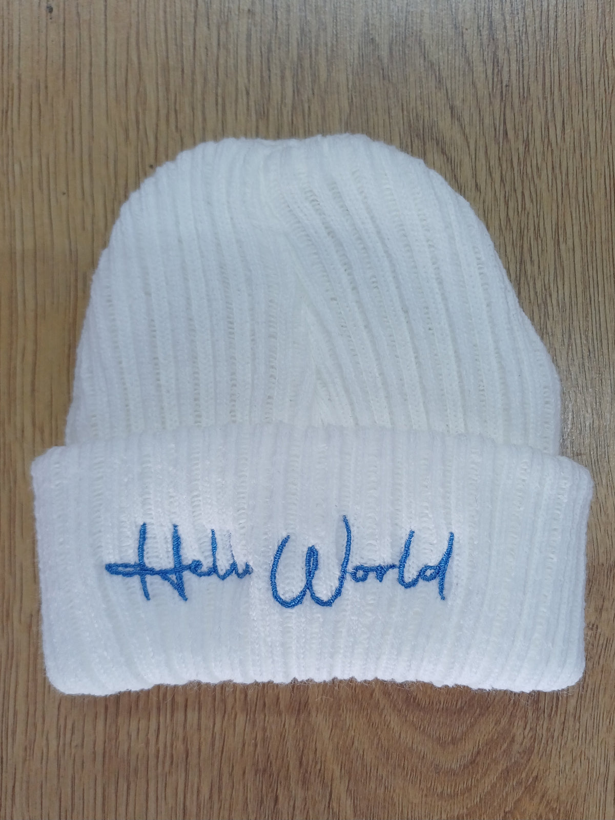 Baby Boys  / girls beanie hats with hello world embroidery size newborn