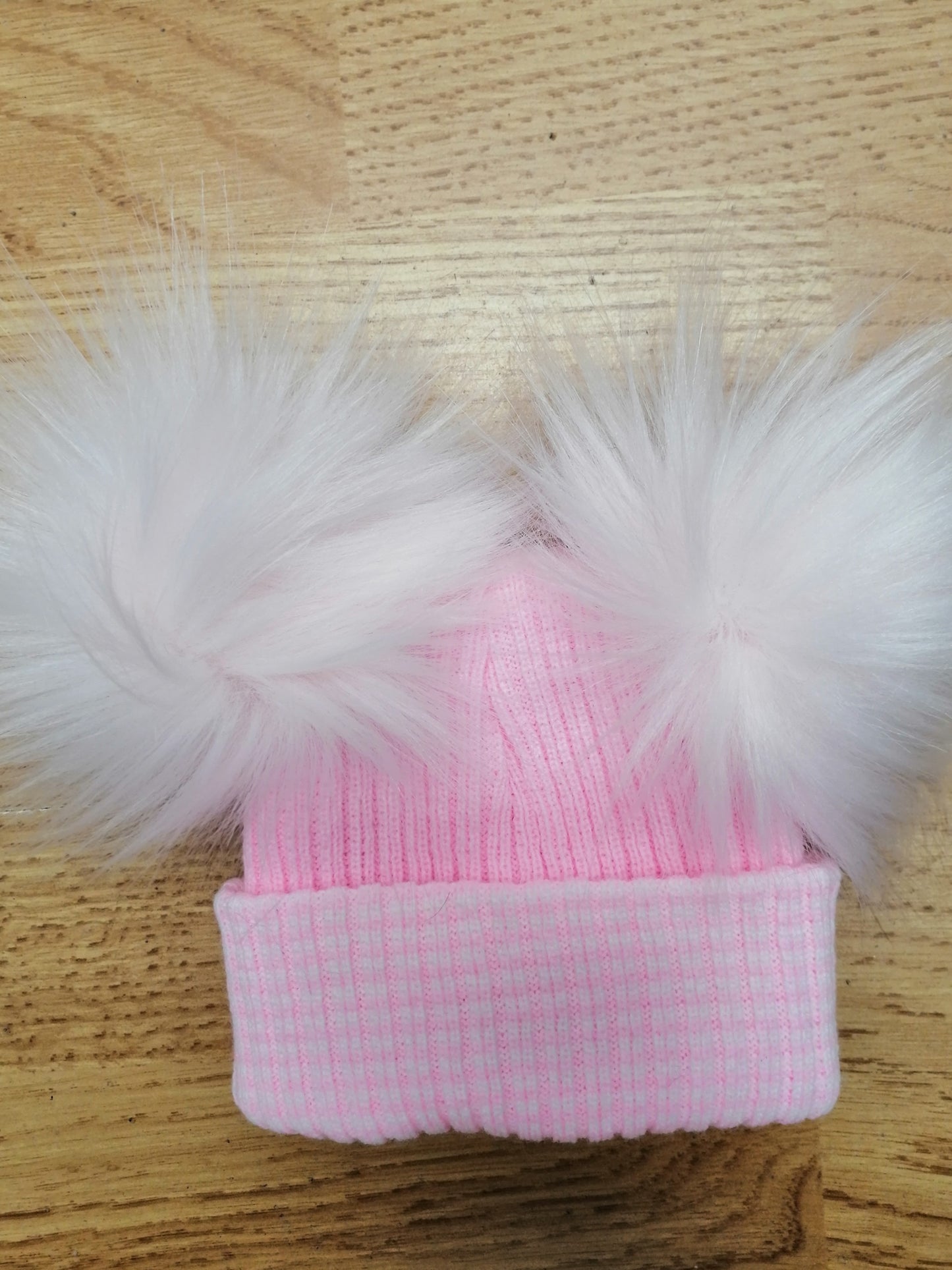 Baby Boys and girls double pom pom hats comes in various colours