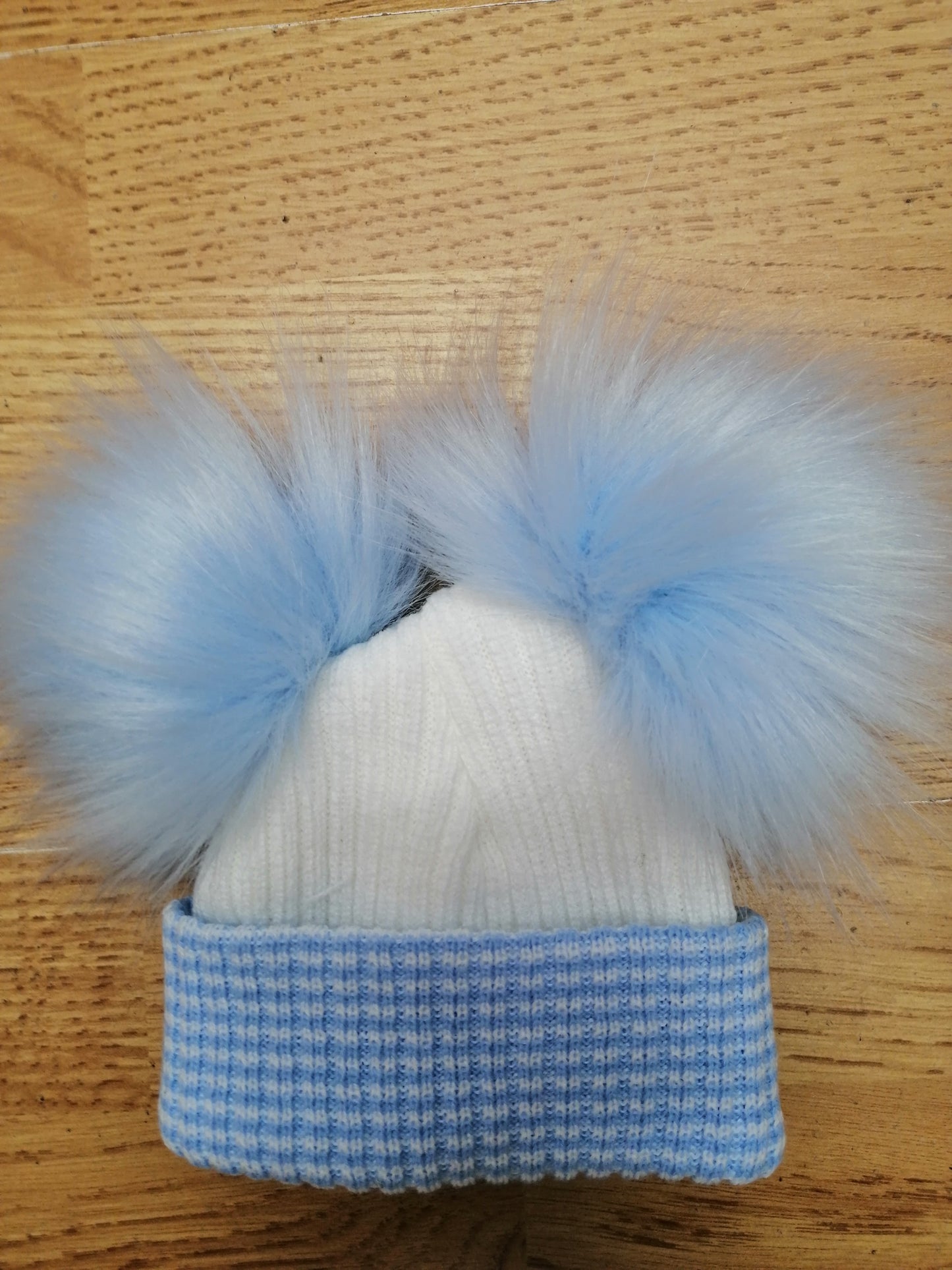 Baby Boys and girls double pom pom hats comes in various colours