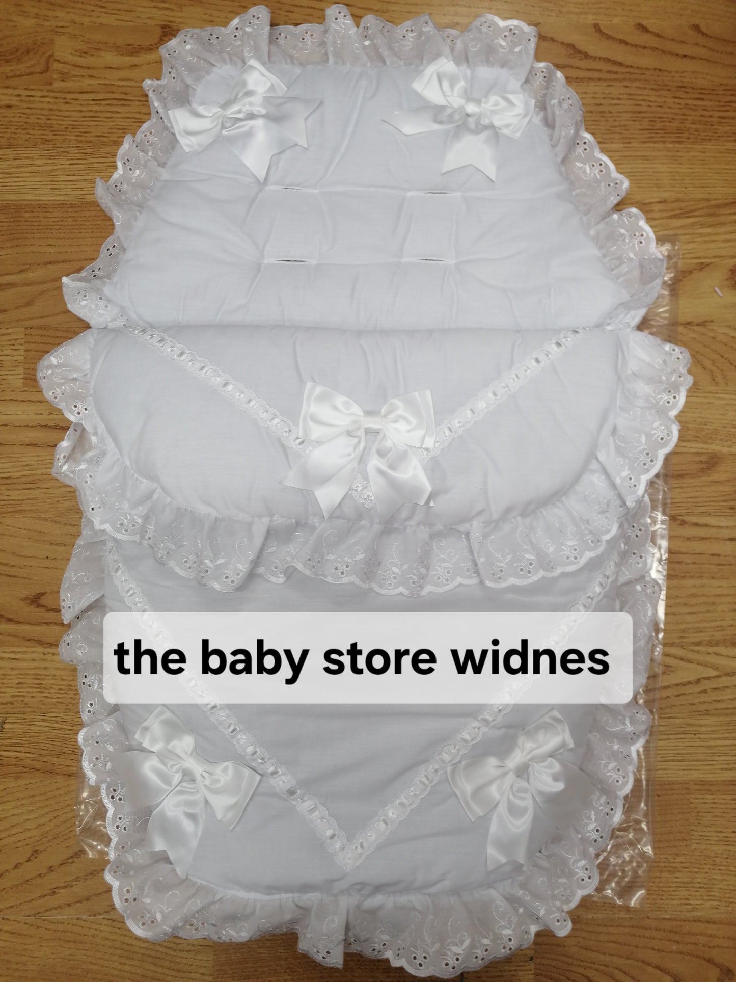 Babys boys or girls  universal fit pram cosytoes footmuff pram set with  bows