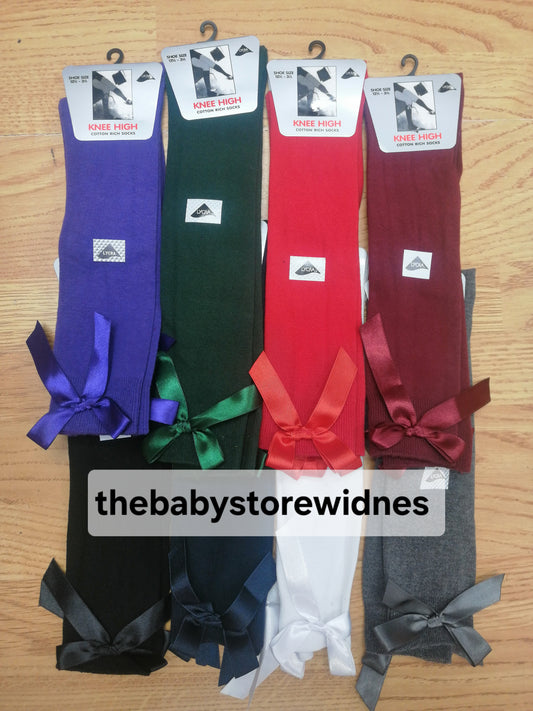 School  knee high socks  with bows