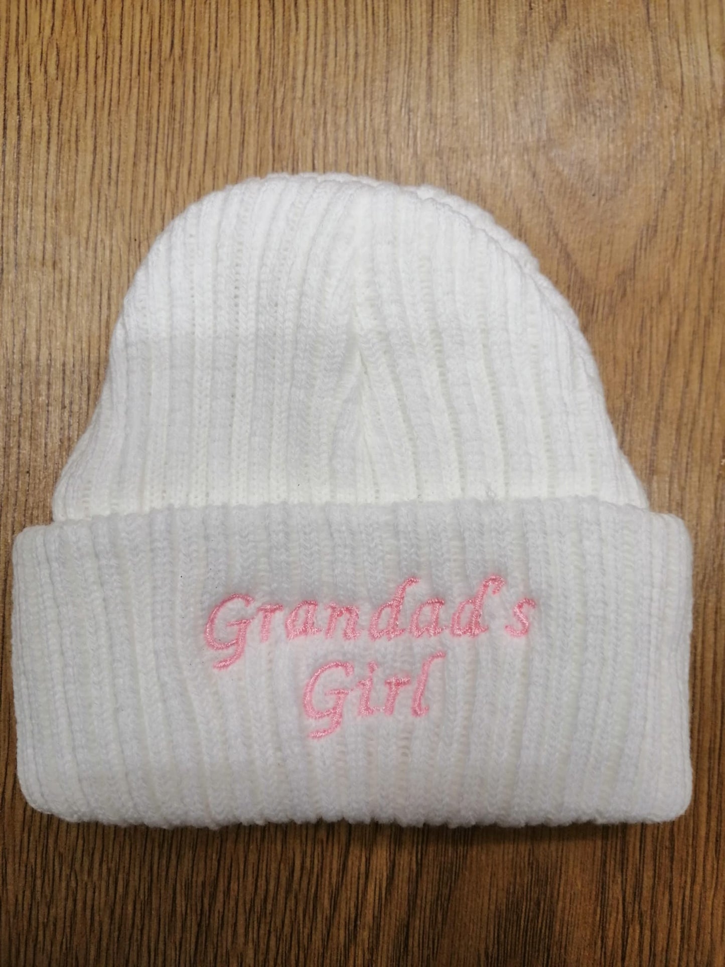 beautiful baby newborn beanie hat embroidered with nannas girl or  boy or grandads boy or girl newborn size