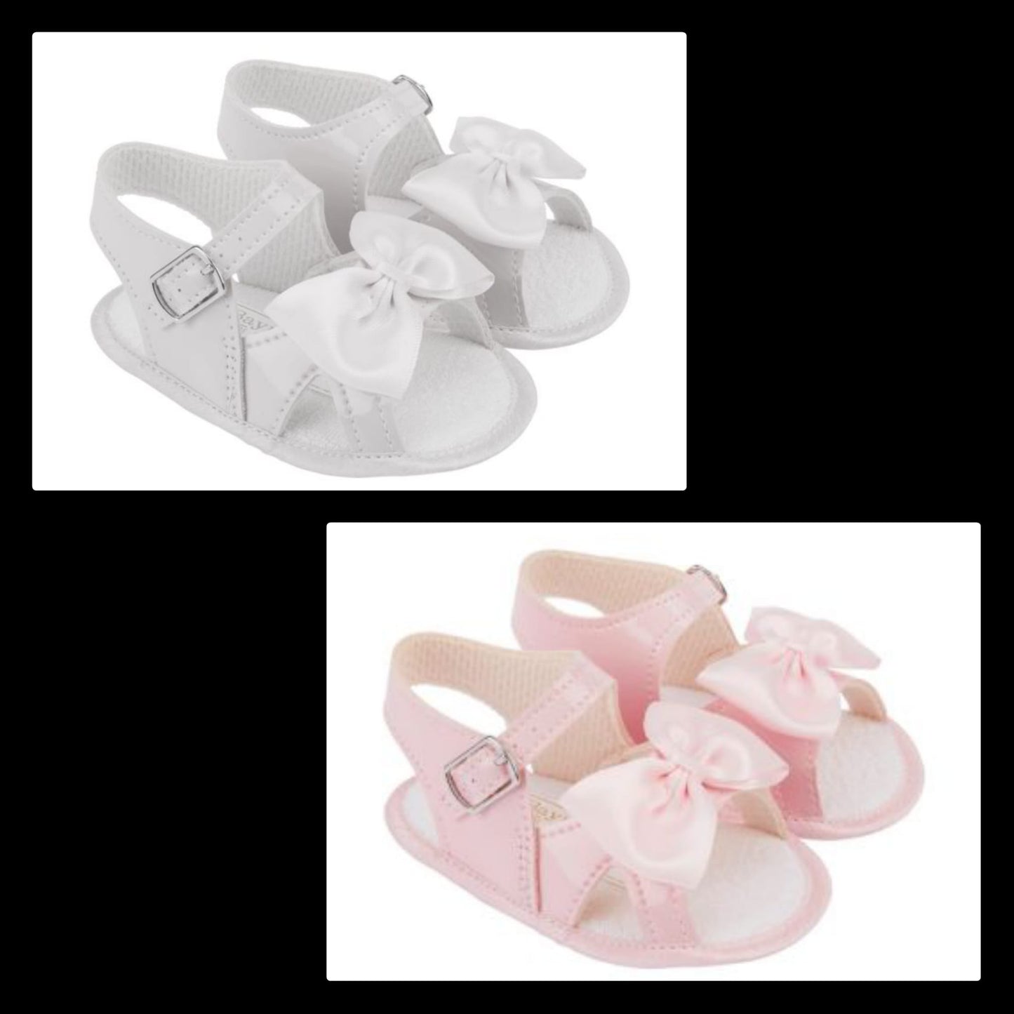 Baypods baby girls soft sole sandals with bow