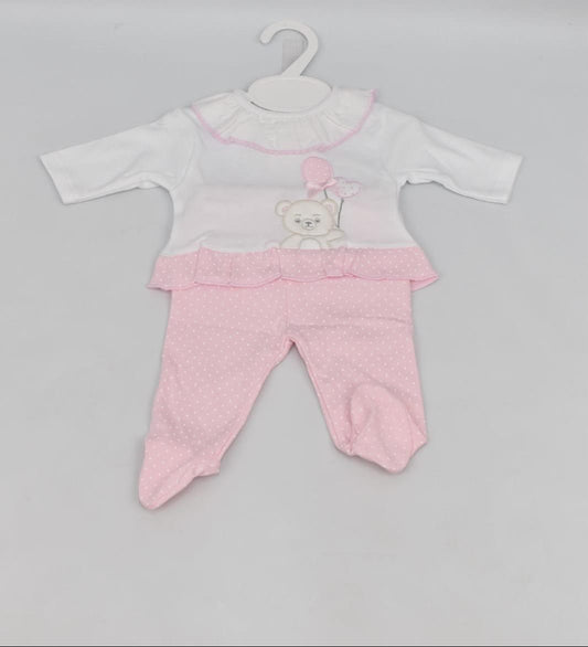 Baby girls 2  piece  set with teddy bear design