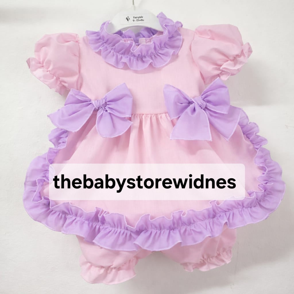 Girls dress with bows and bloomers