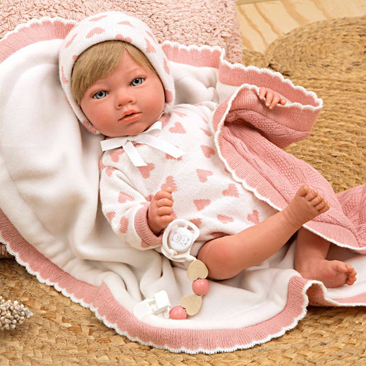 Spanish reborn doll comes with blanket and dummy