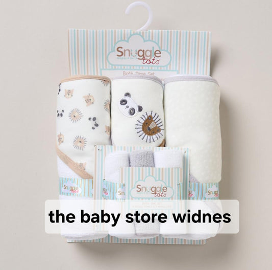 Baby unisex  3 hooded towels  and  3 wash cloths set animal design perfect for bath time designs may vary