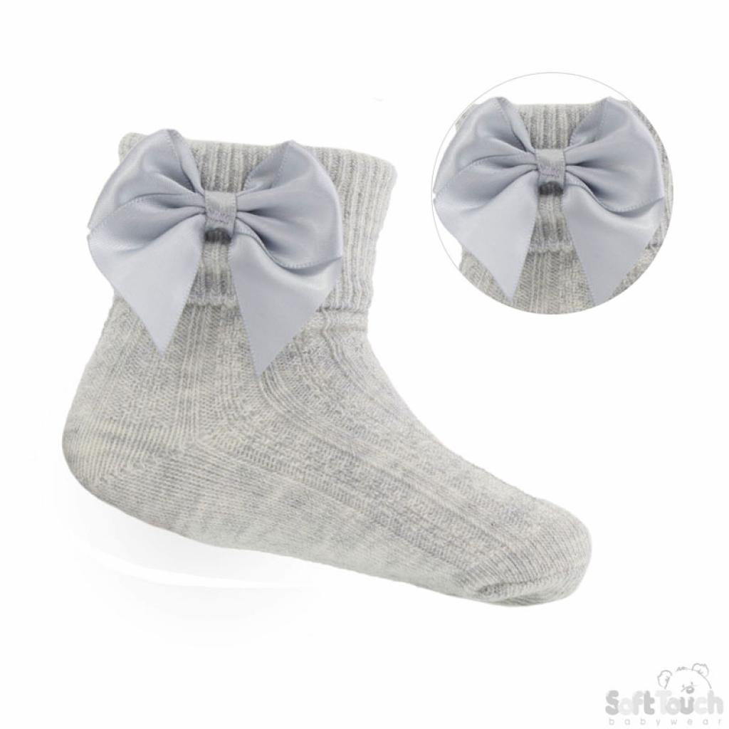 Baby girls  ankle  bow socks sizes newborn to  2 years  various colours to choose from