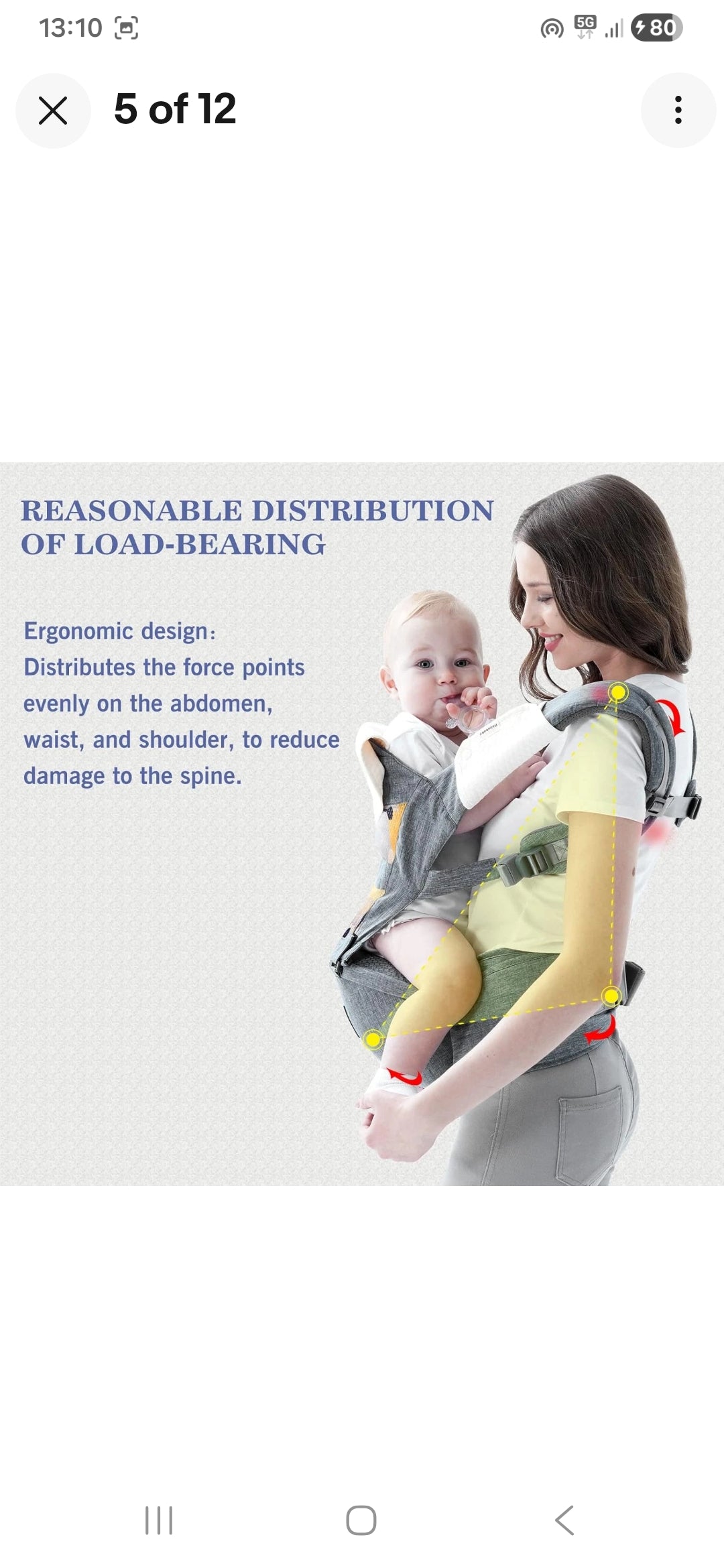 Baby  unisex carrier  bellababy suitable for babys 3 months  to 3 years fully adjustable