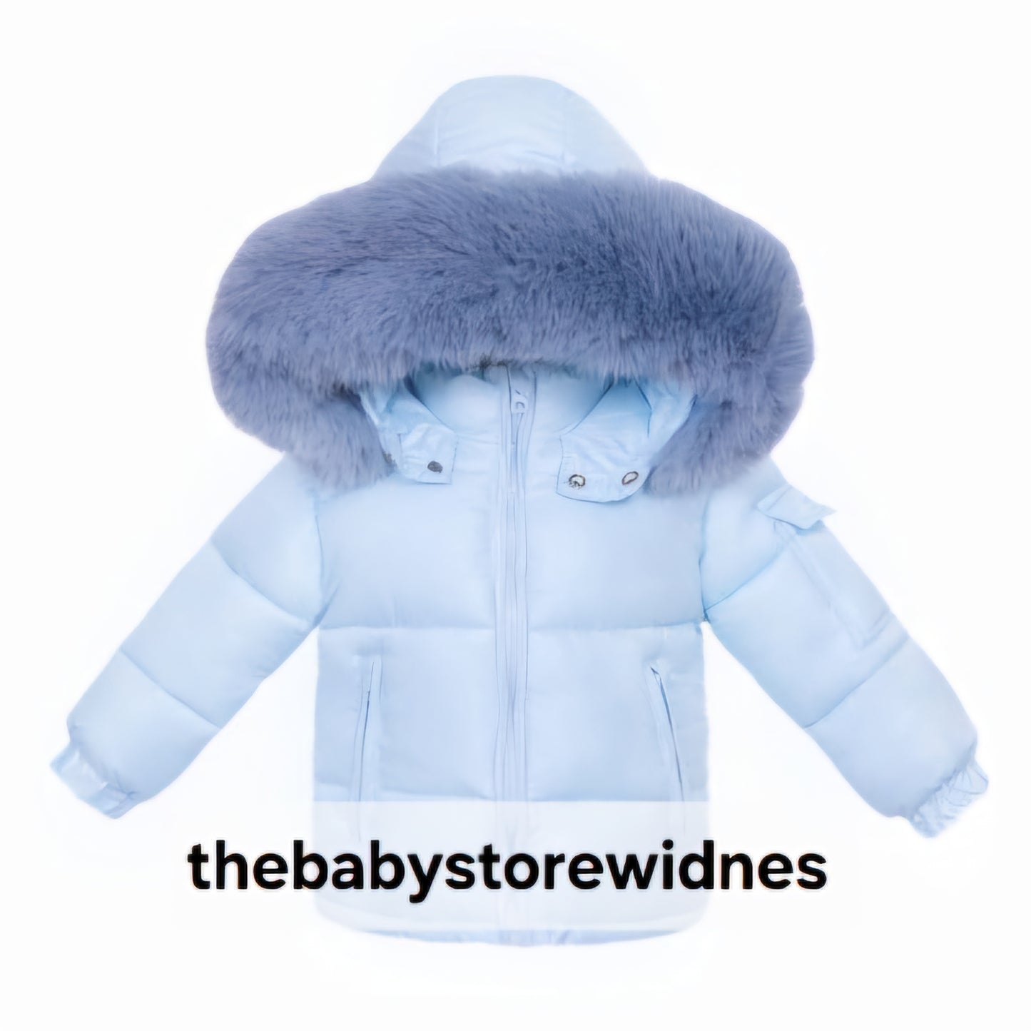 Boys wee me puffer coats with faux fur detachable hood