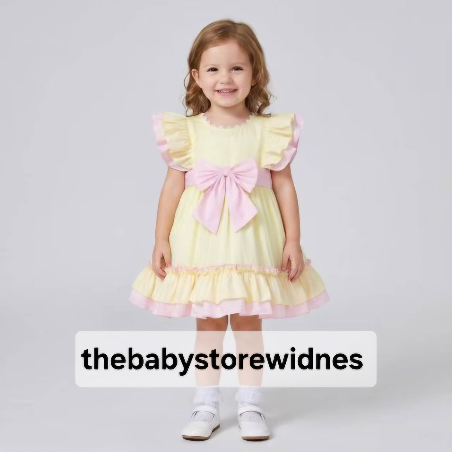 Girls  wee me dress with bow