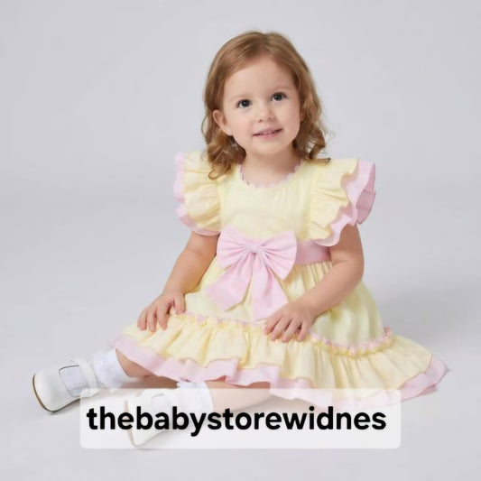 Girls  wee me dress with bow