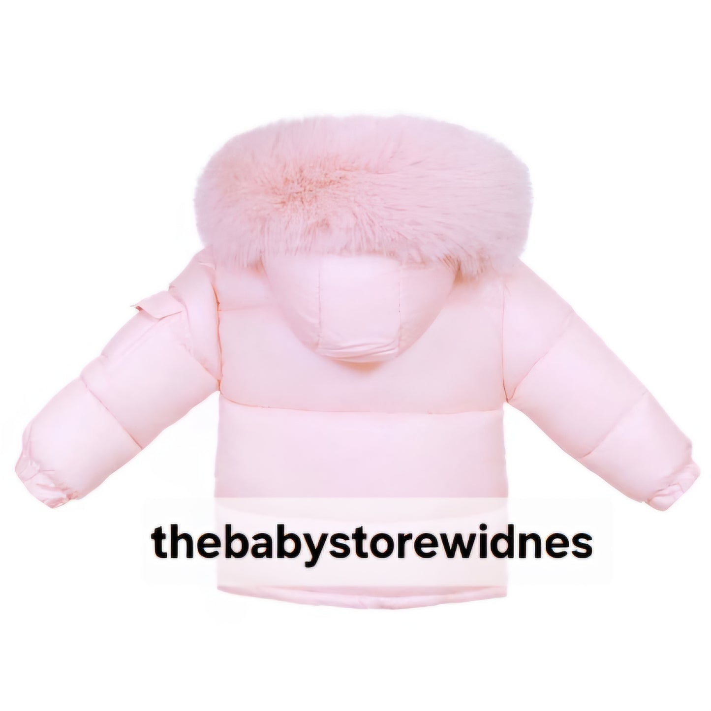 Girls wee me puffer coats with faux fur detachable hood