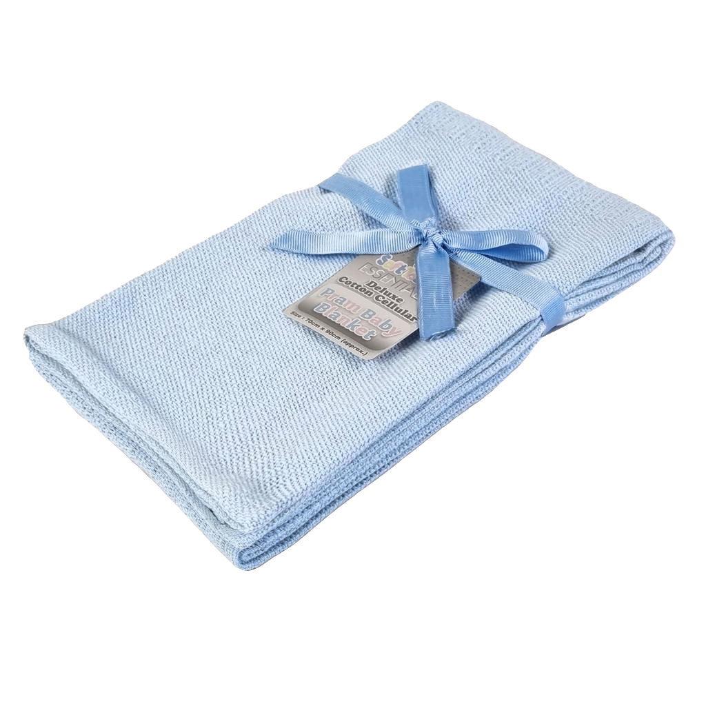 Baby deluxe cotton cellular pram blanket