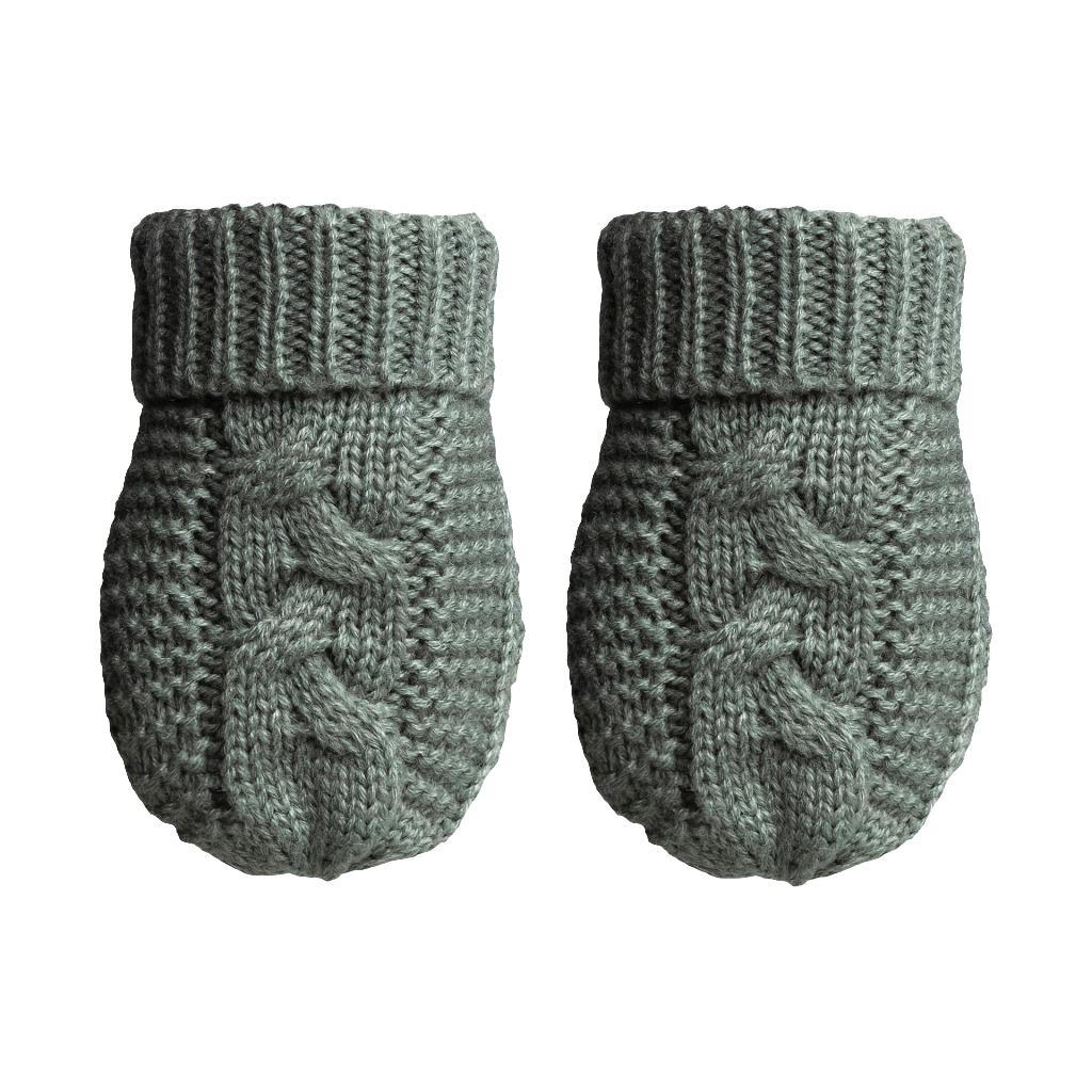 Knitted  cable pattern  mitts