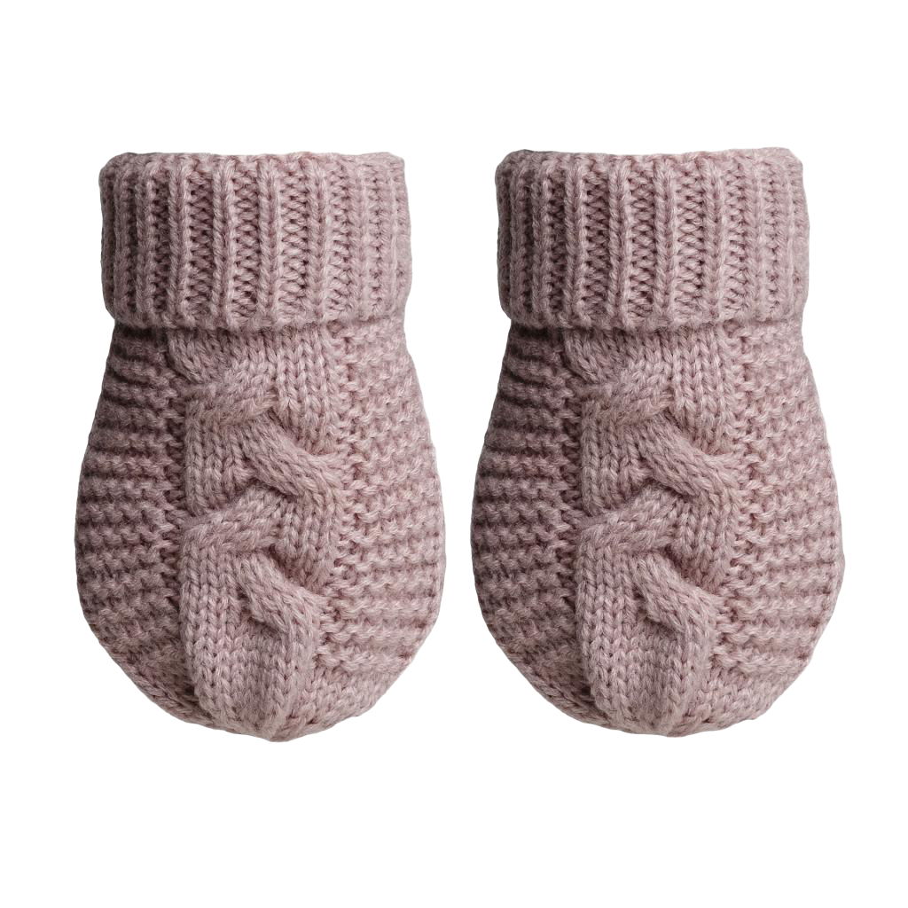 Knitted  cable pattern  mitts