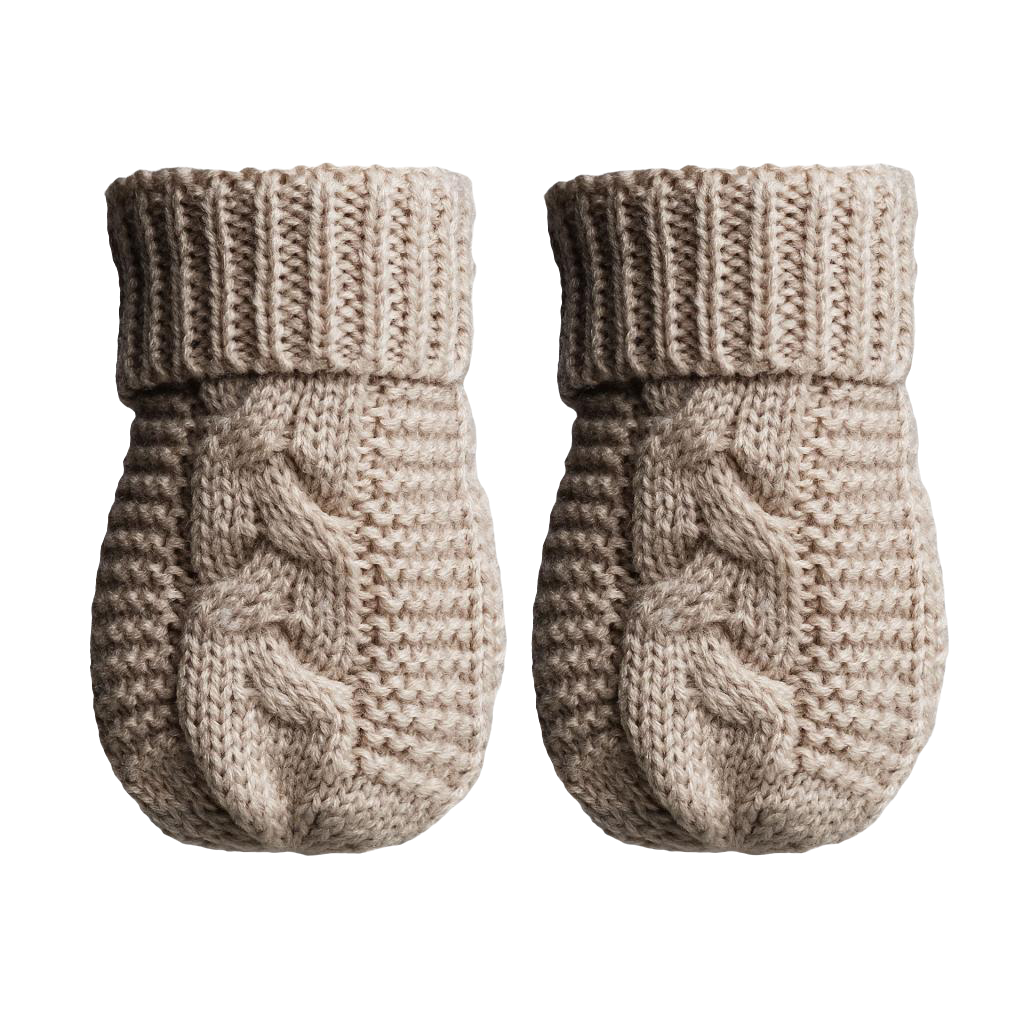 Knitted  cable pattern  mitts